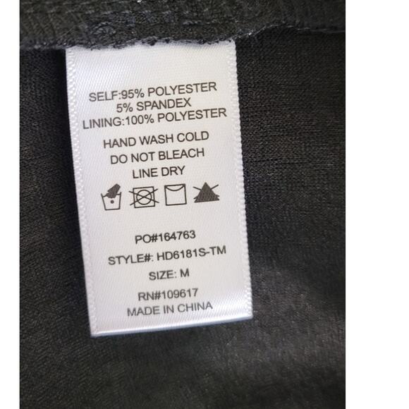 Stella Luce Dress Womens Medium Black Metallic Knee Length Sexy Bodycon Chic NWT - Picture 6 of 7